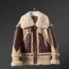 Sheepskin shearling jacket for women In B3 Bomber Style