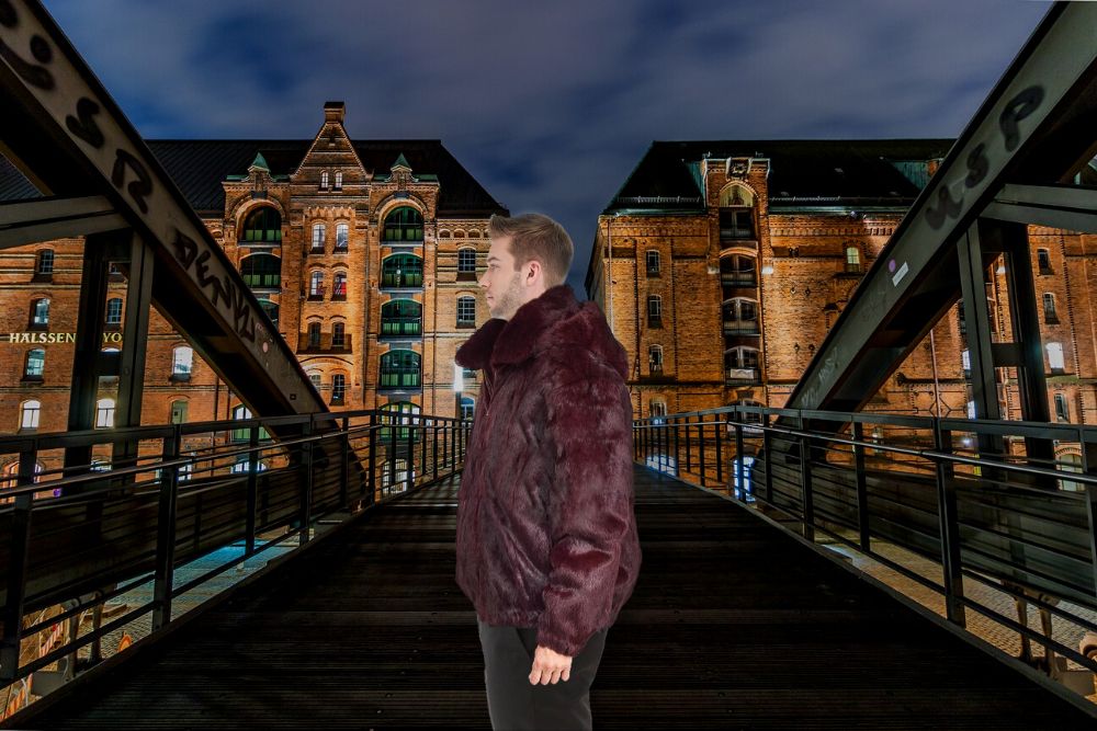 Chinchilla Fur Long Coat for Men (1)