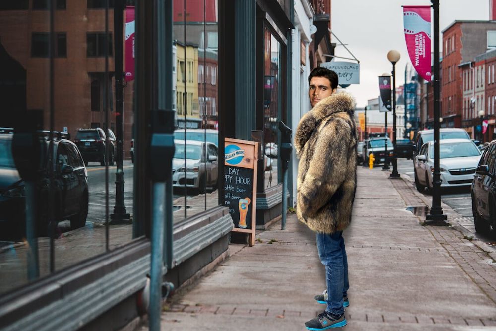 Chinchilla Fur Long Coat for Men (1)
