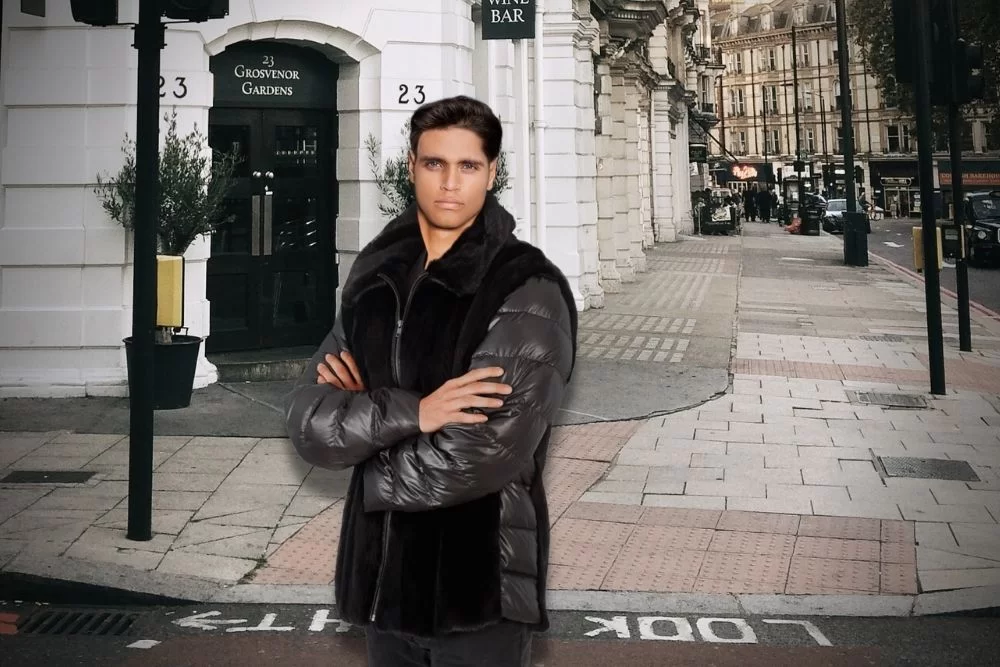 Chinchilla Fur Long Coat for Men (2)