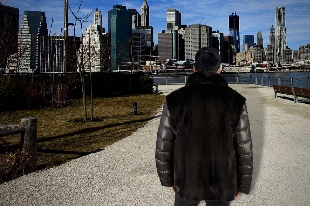 Chinchilla Fur Long Coat for Men (1)
