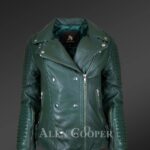 Authentic leather jacket redefines fashion for stylish women
