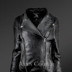 Stunning-Black-Pure-Leather-Jacket-With-Lapel-Collar-New