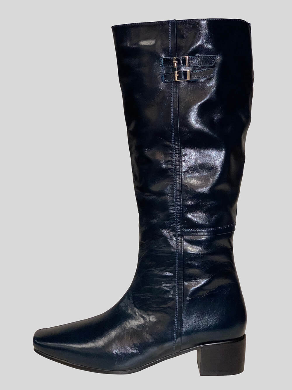 tall black leather boots womens