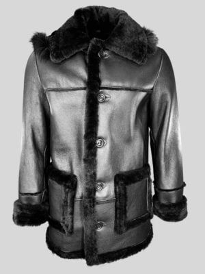 Cow Boy Styled Shearling Coat for MenWomen