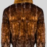 Stylish-bi-color-real-fur-jacket-with-collar-Backside-view-New