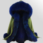 Women’s Fox Fur Parka Coat with detachable Fox Fur Trim Hood