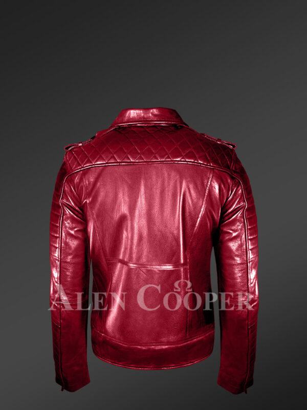 Lapel-collar-super-stylish-real-leather-biker-jacket-for-men-in-wine new back side view