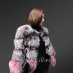 Eskimo styled multi-color real fox fur winter coat for womens new views