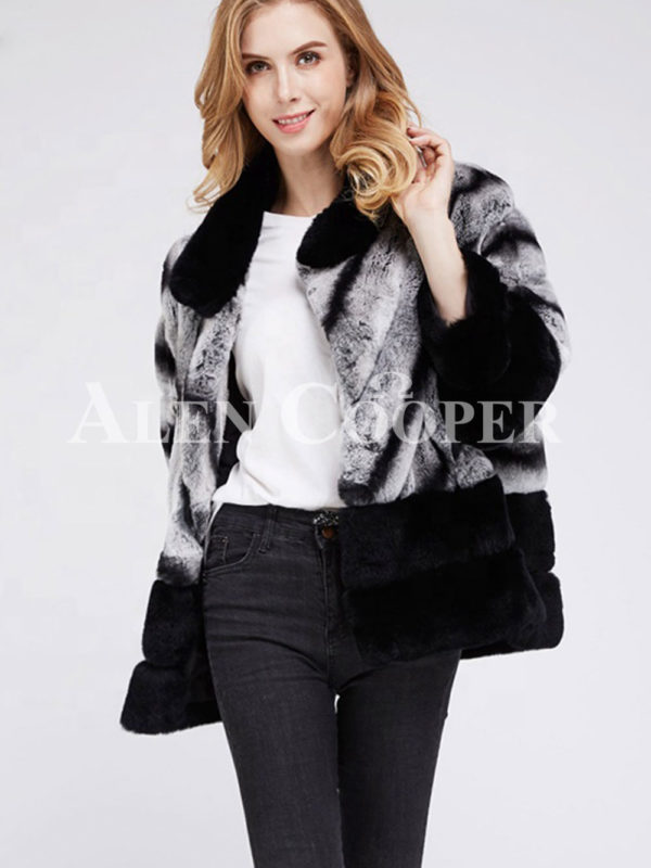 Korean styled bi-color real fur winter vest for womens