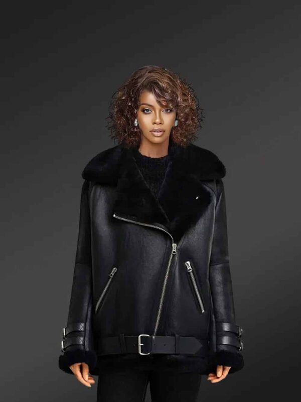 Shearling Jacket with Belt