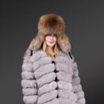 Super warm luxury real fur hooded waistcoat for women new
