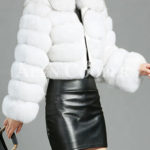 Women short real fur warm winter luxury short coat