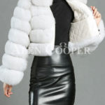 Womens short real fur warm winter luxury short coat