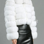 Women’s short real fur warm winter luxury short coat