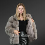 Women’s super stylish real warm thick real fur winter coat new
