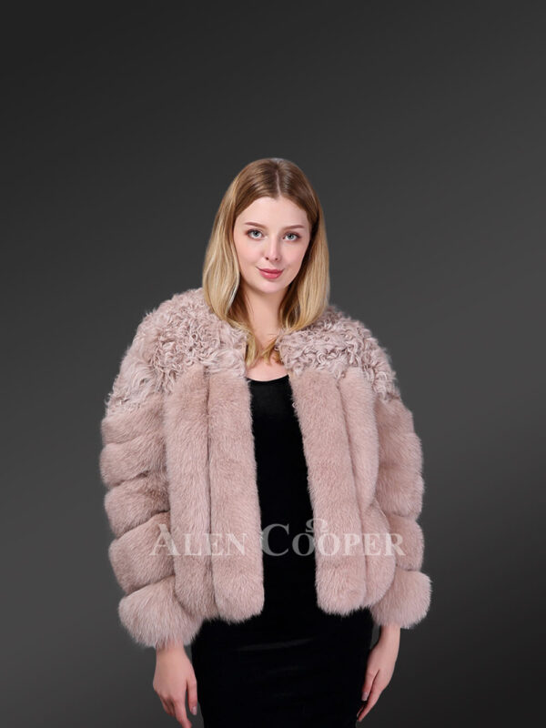 Women’s super stylish shawl shoulder real fur winter outerwear new