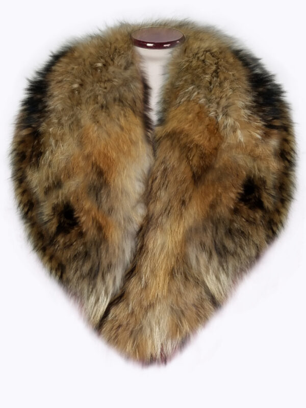 Detachable real raccoon fur super warm collar