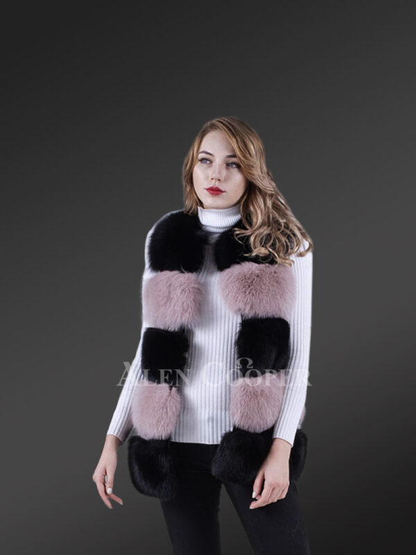 High-Grade Luxury Sleeveless Women Winter2 color Fox Vest New