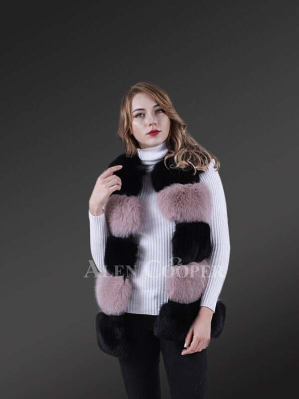 High-Grade Luxury Sleeveless Womens Winter2 color Fox Vest New
