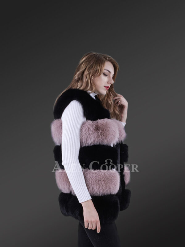 High-Grade Luxury Sleeveless Womens Winter2 color Fox Vest New views