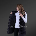 Long and stylish real fox fur paragraph winter coat for women new views