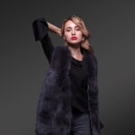 Mid-length real fox fur true warm stylish and comfortable winter vest for women new view