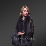 Mid-length real fox fur true warm stylish and comfortable winter vest for women new views