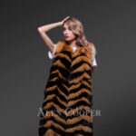 New Super stylish super warm long women’s real fox furry winter vest