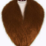 Real fox fur super warm detachable collar in tan