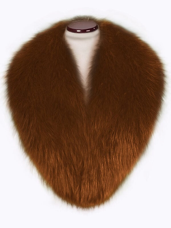 Real fox fur super warm detachable collar in tan