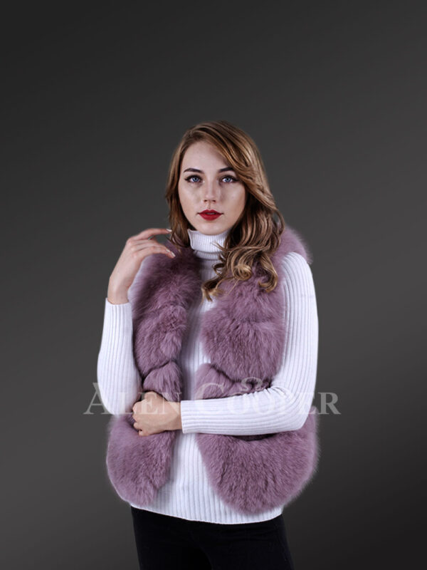 Women short paragraph fur vest with supreme warmth and comfort New