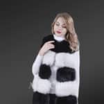 Women’s high-Grade luxury Sleeveless Winter 2 color Fox Vest new view