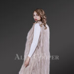 Women’s mid-length super warm and stylish raccoon fur winter outerwear new