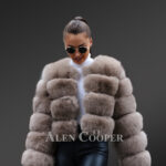 Women’s short paragraph real fox fur super warm winter coat new