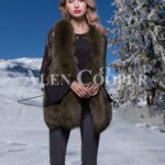 Women’s super stylish and unique real fox fur winter vest in rich
