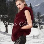 Women’s super stylish v ending 4 paragraph real fox fur real warm winter vest
