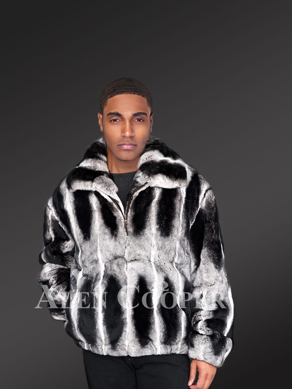 rabbit fur bomber jacket