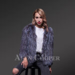 Women’s Real Silver Fox Fur Casual Short Winter Coat With Supreme Warmth new view