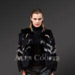Women’s colorful real fox fur super stylish and warm short winter coat new