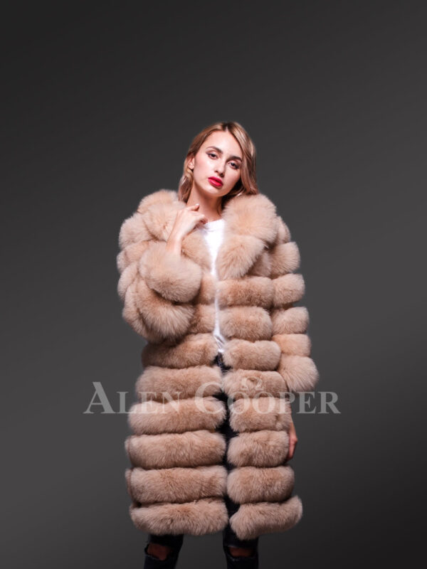 Women’s super long and incredibly warm and breathable real fox fur paragraph winter coat new view