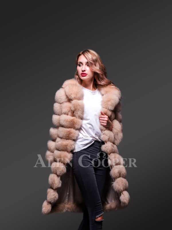 Women’s super long and incredibly warm and breathable real fox fur paragraph winter coat new views