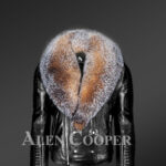 New All-occasion Detachable Scandinavian crystal fox fur Biker Jackets for men view