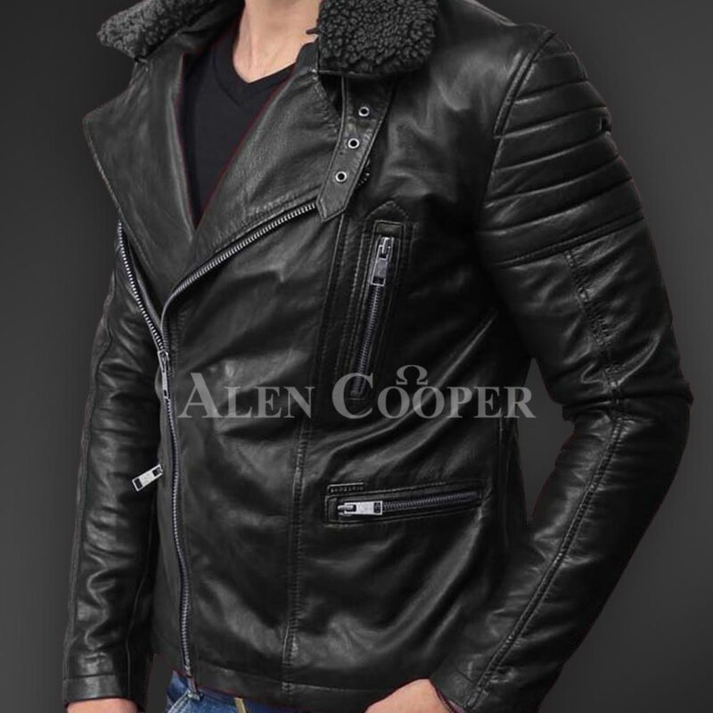 Home WEEKLY SPECIAL MEN SOFT AND SOLID ASYMMETRICAL ZIPPER CLOSURE PURE