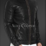 New Sturdy Yet Soft Winter Leather Jacket for Men side view