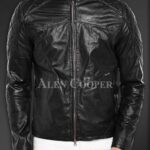 New Super Soft Slim Fit Quilted Real Leather Jacket for Men