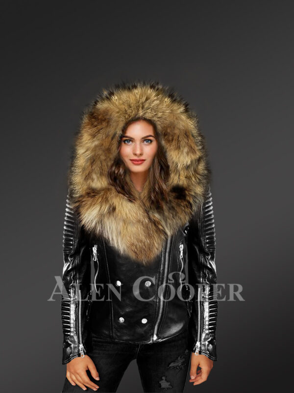 More elegant and stylish you in Finn raccoon fur detachable jackets for women new view