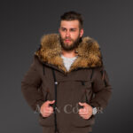 Outstanding hybrid coffee Finn raccoon fur parka to make men look trendier and elegant New views