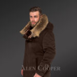 Time for men to reinvent themselves with hybrid Coffee Finn raccoon fur parka convertibles new side view