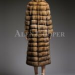 Exclusive and unique long sable fur coats redefining the style and aura of the modern women back side view